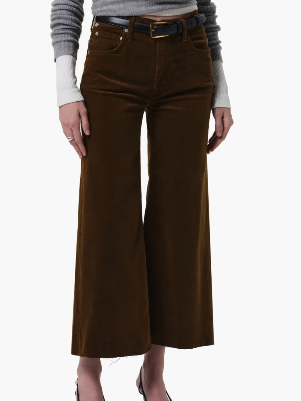 NWOT Citizens of Humanity Lyra barrel leg corduroy pants brown 30